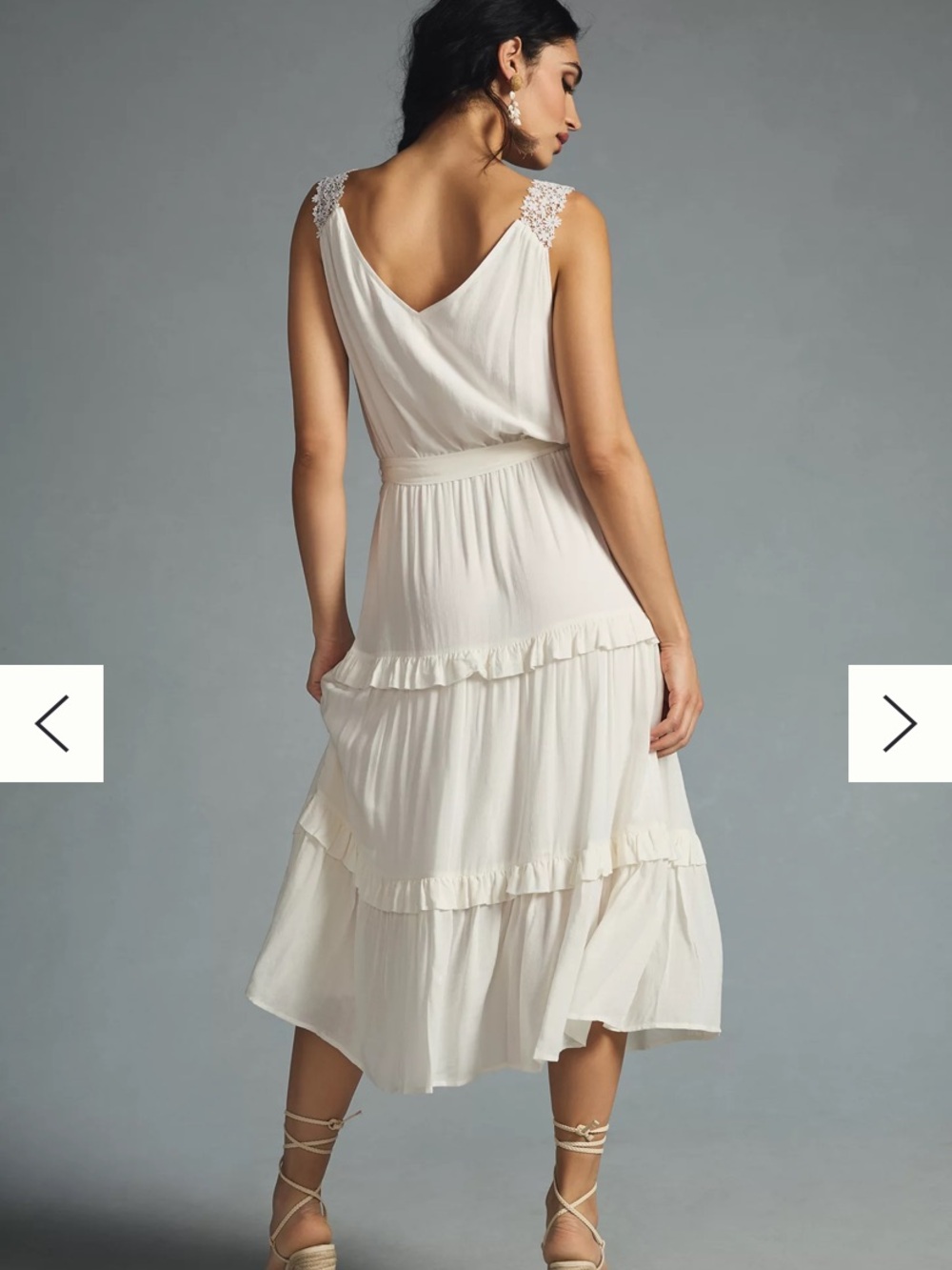 PAIGE Riviera Lace-Strap Dress For Anthropology - Picture 4 of 11